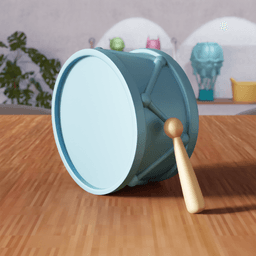 Stylized Snare Drum Decorative Figure 3d model
