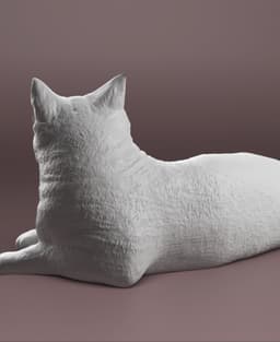 Cat lying down 3d model