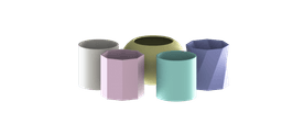 Vansio Vase fluted bowl 3d model