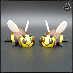 Cute articulated Dracula Bee - Multicolor Magnetic Keychain 3d model