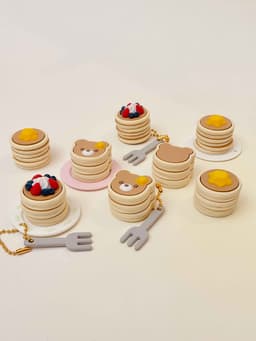 Pancakes Clicker Keychain Fidget Toy Bundle 3d model