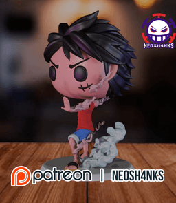 Luffy Gear Second Funko style 3d model
