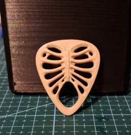 Ribcage Guitar Pick 3d model