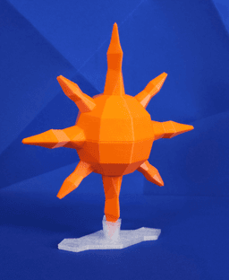 Solrock Low Poly Pokemon 3d model