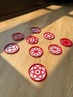 Helix Lotus Coaster – Flowing Sacred Geometry 3d model