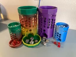The Hive v2 - Supportless Dice Tower 3d model