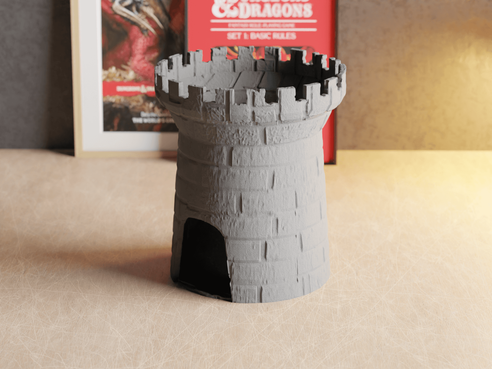 Dice Tower: arcane edition with texture 3d model