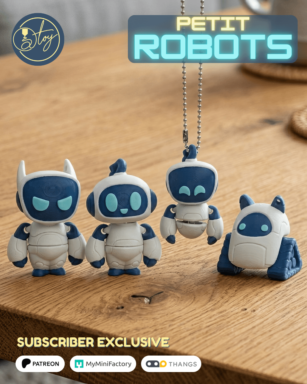 PETIT ROBOTS - KEYCHAIN COLLECTION 3d model