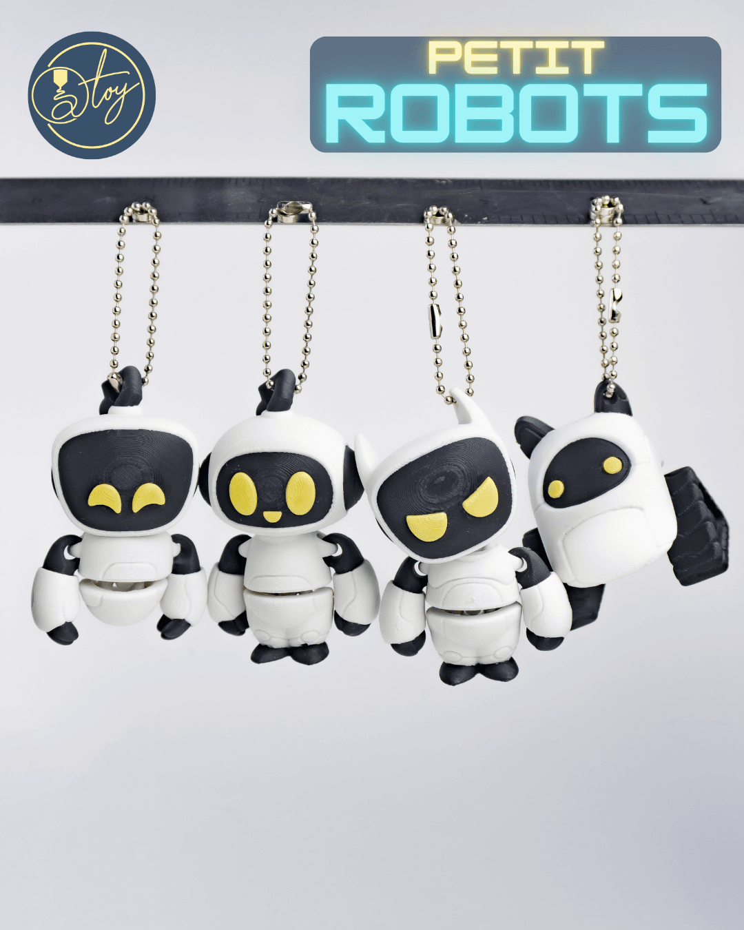 PETIT ROBOTS - KEYCHAIN COLLECTION 3d model