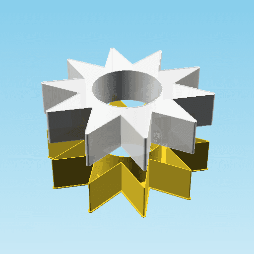 Sun, nestable box (v2) 3d model