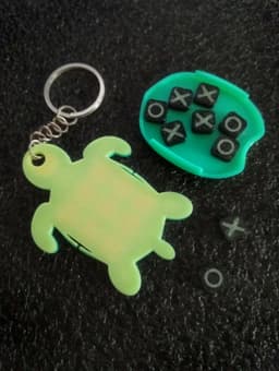 Tic Tac Toe Turtle Keychain 3d model