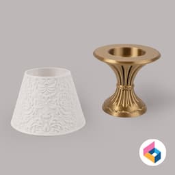 Classic table lamp - outside pattern 3d model