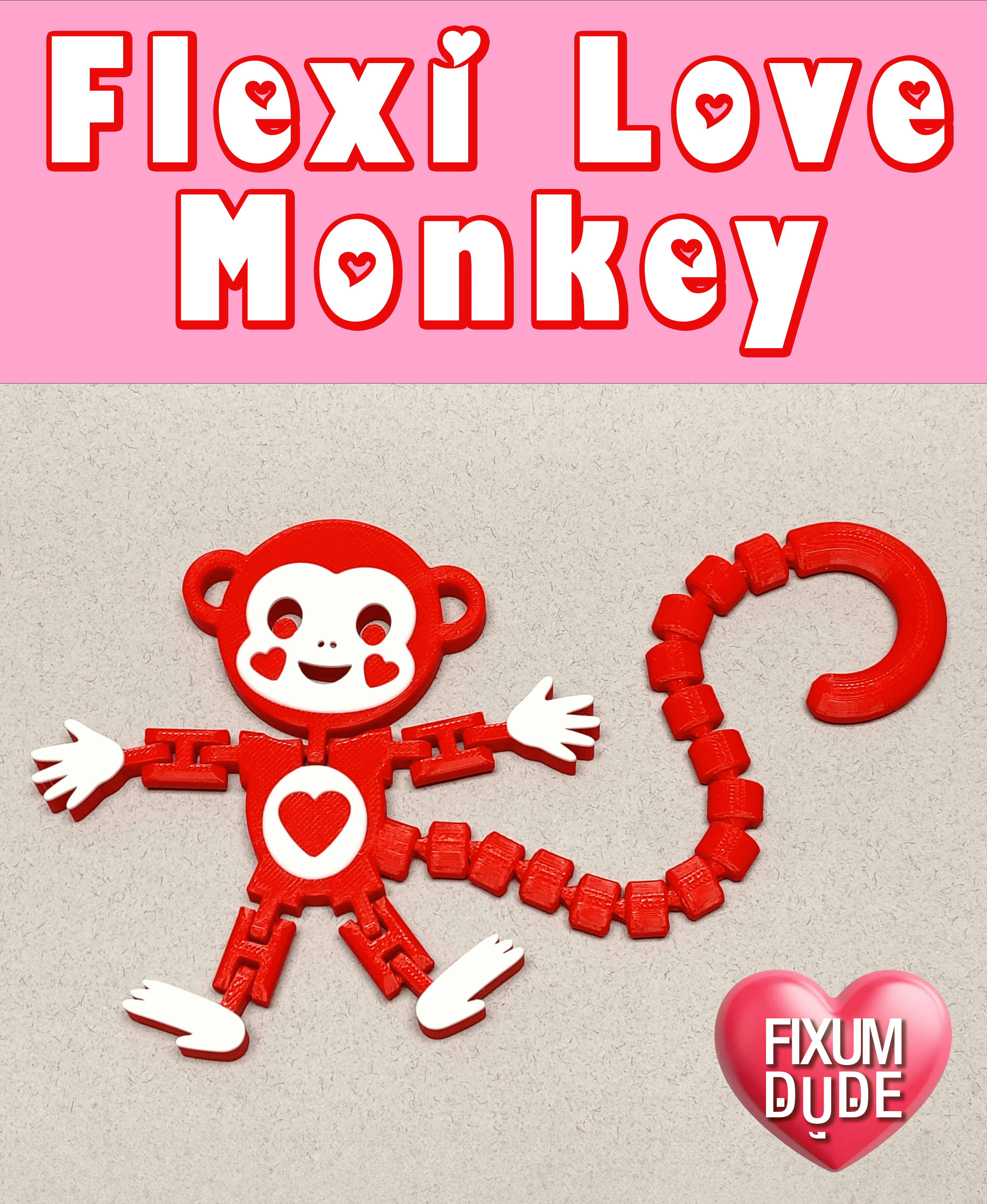 Flexi Love Monkey 3d model