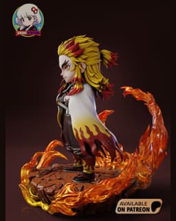 Demon Slayer Rengoku Chibi - Premium Collectible 3d model