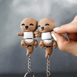 Baby Flexi Otters Magnetic Hand-Holding Companion 3d model
