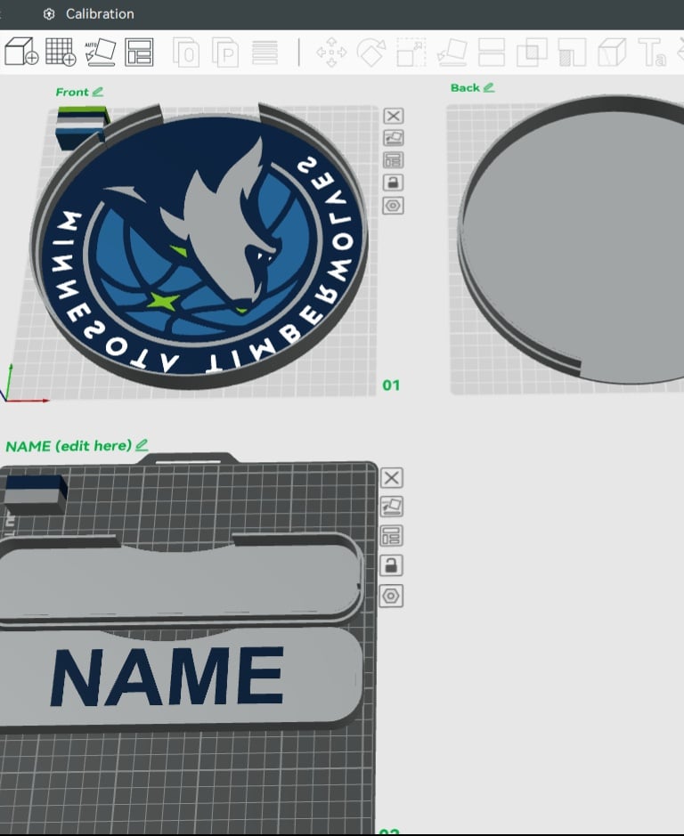 Minnesota Timberwolves Sign - LED Strip Compatible 3d model