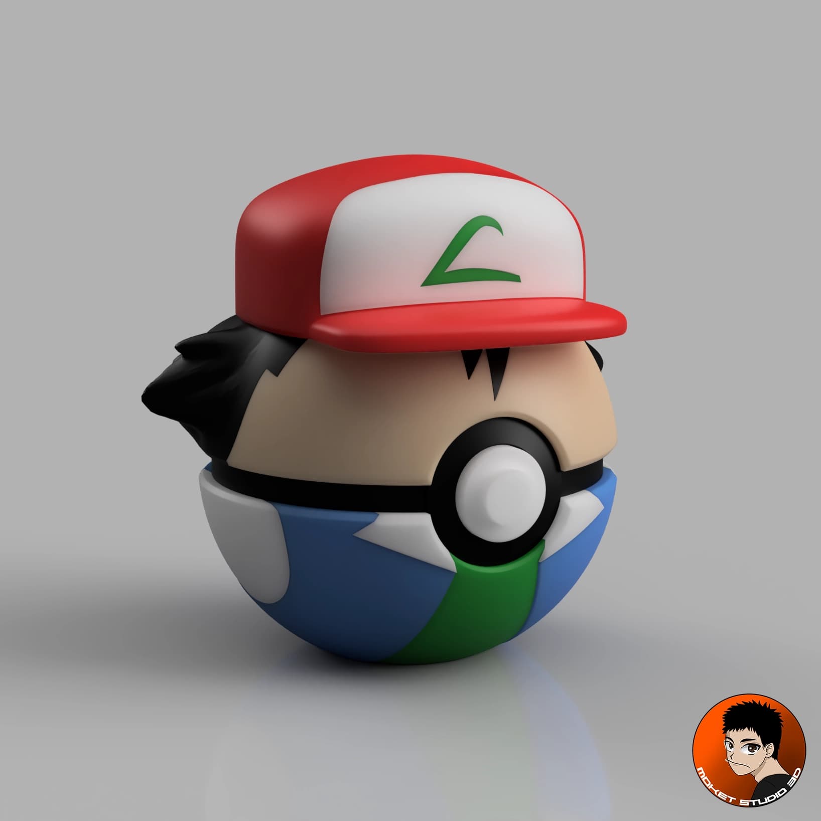 Ash Ketchum Pokeball 3d model