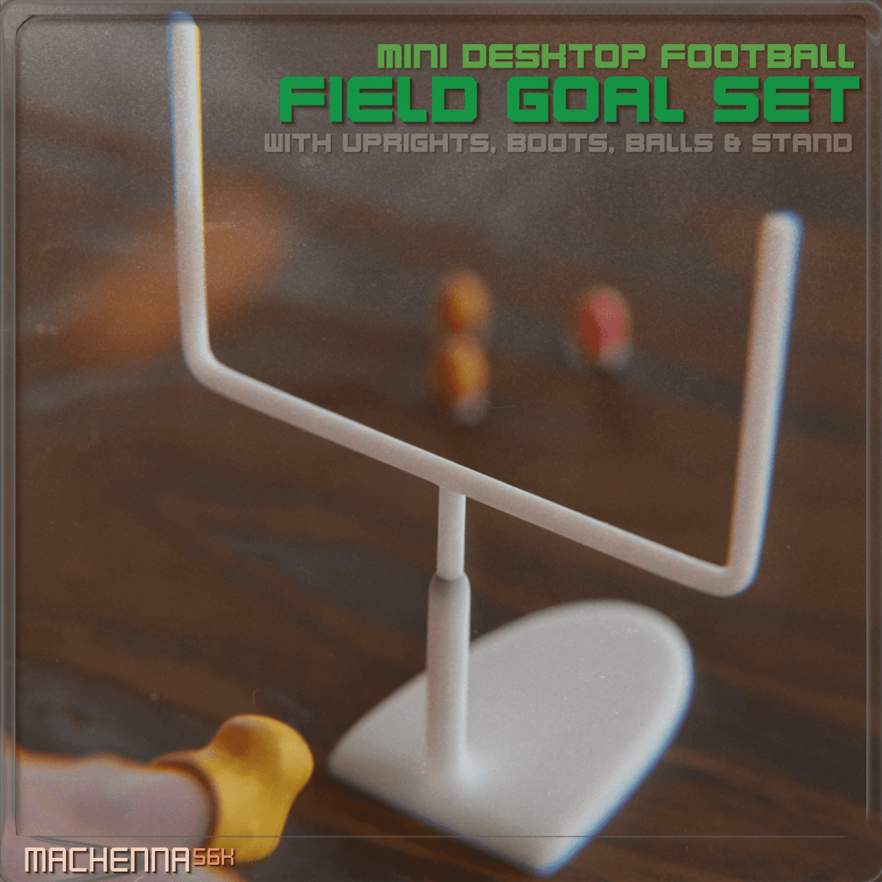 Mini Desktop Field Goal Set 3d model