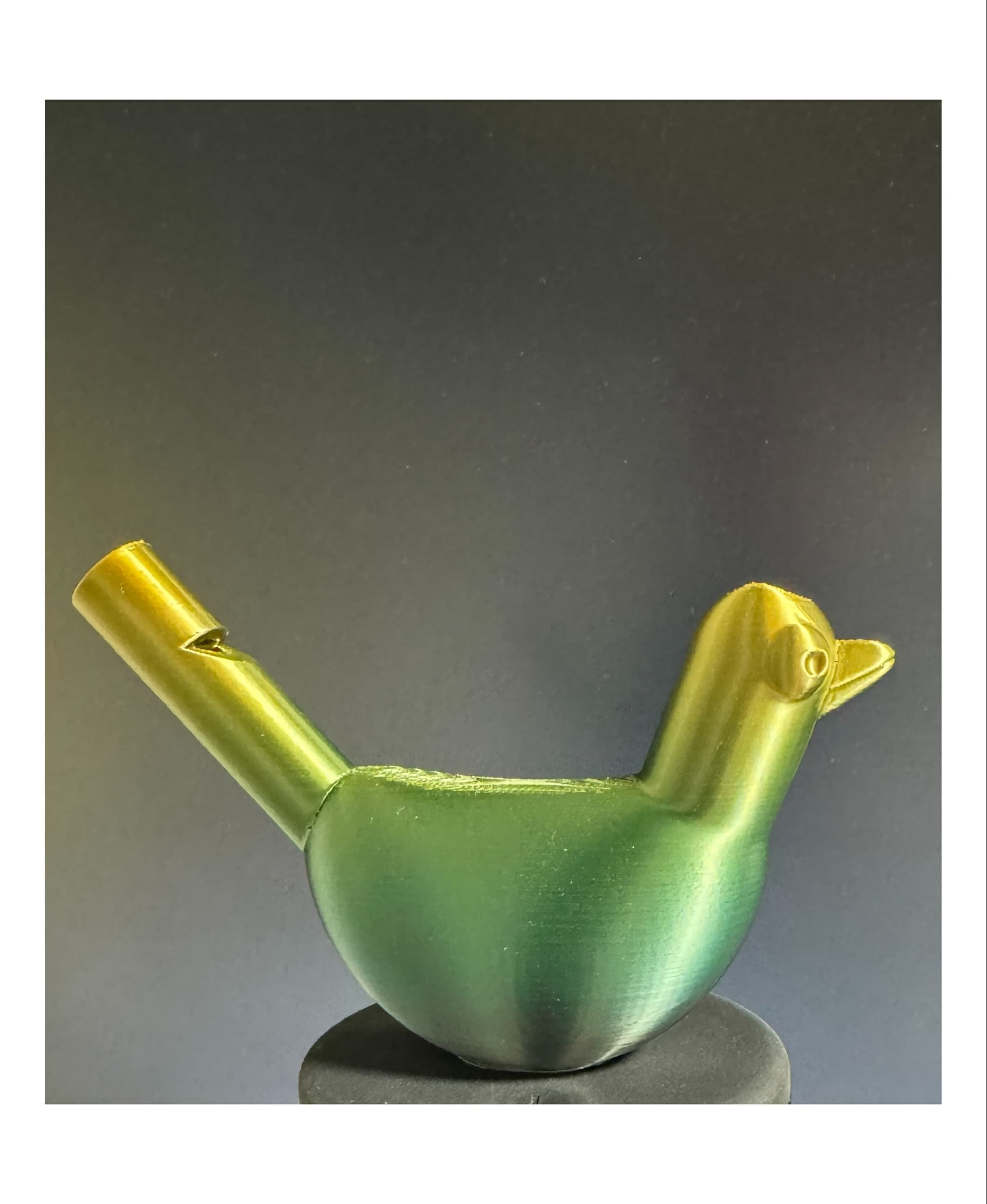 Printed on a Bambu P1S using TTYT3D `Silk Shiny Fast Color Gradient Change` PLA