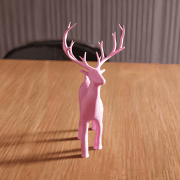 Geometric Deer Sculpture 3d model