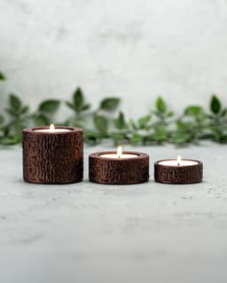 Tree Bark Candle Holders 3d model