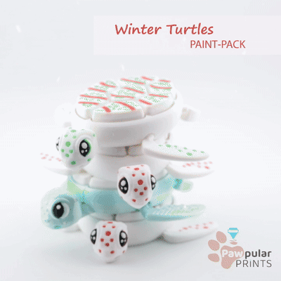 Winter Turtle Paint Pack 3d model