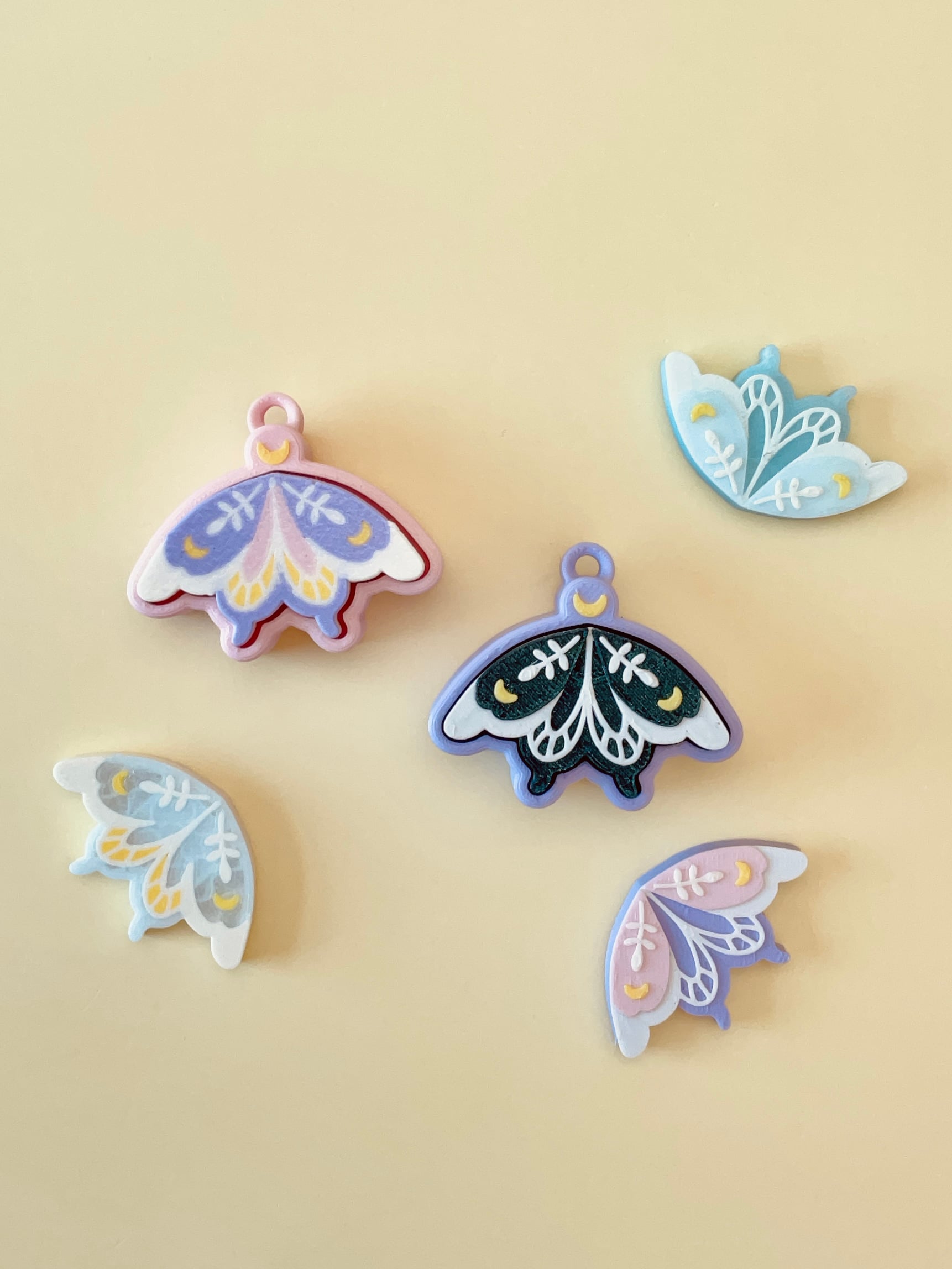 Pixie Wings Multi and Single Clicker Keychain Fidget Toy Bundle 3d model