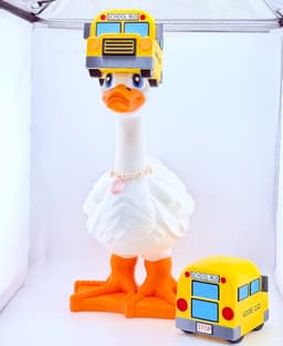 School Bus Hat Goose Gear for Porch Goose 3d model