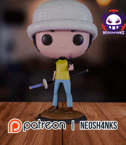 Trafalgar Law Funko style 3d model