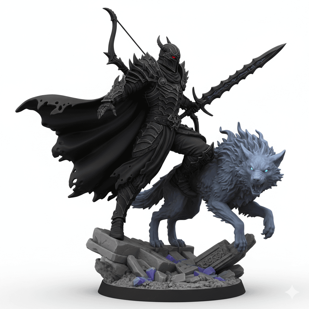 Dark Ranger Spectral Wolf Premium STL Model 3d model