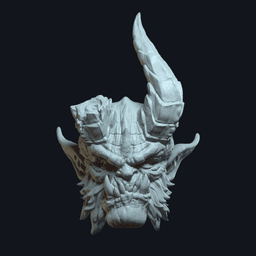 Demonv4 - Custom Action Figure Head 3d model