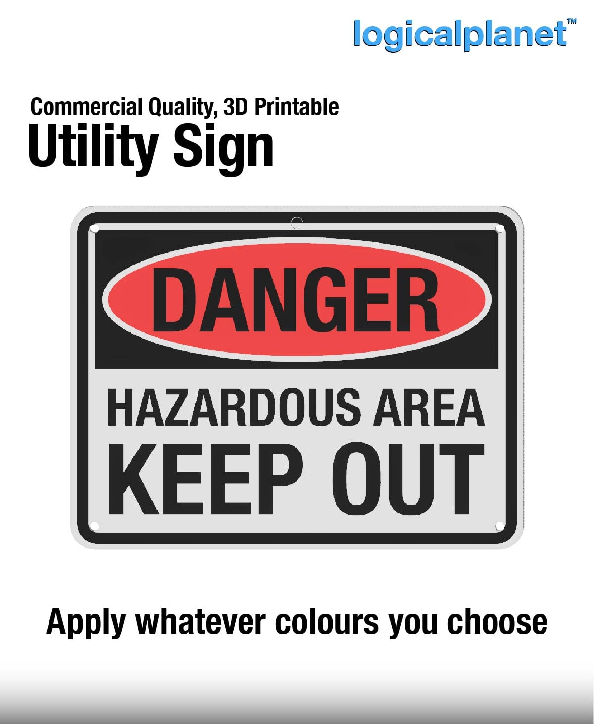 DANGER | HAZARDOUS AREA KEEP OUT Sign 3d model