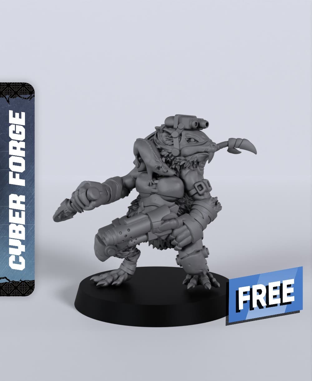 Shhandra - With Free Cyberpunk Dragon - Sci-Fi Gift Ideas for RPG and Wargamers 3d model