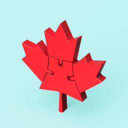 Articulated Canadian Maple Leaf 3d model