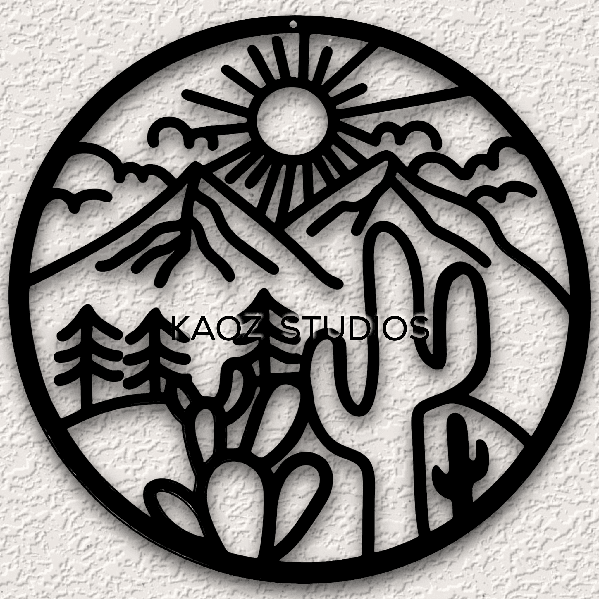 desert wall art cactus wall decor southwestern decoration mojave desert 3d model