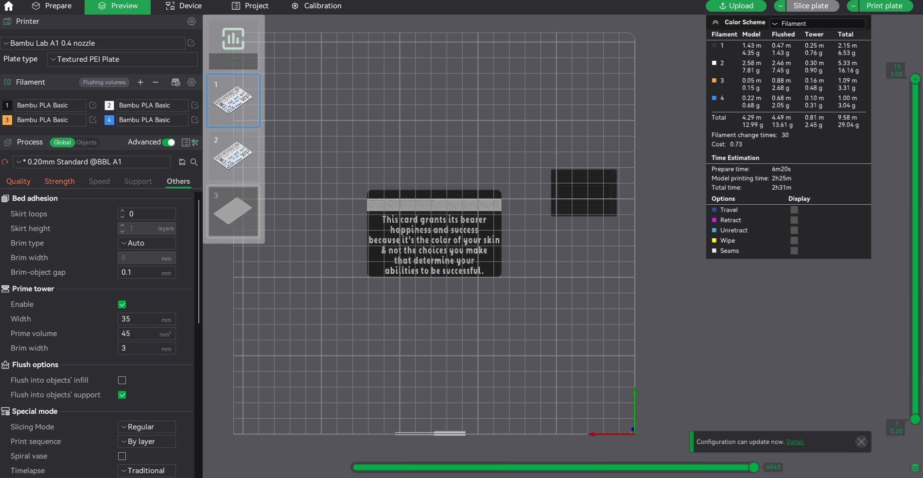 White Privilege Card Trumps Everything Satire Card 3d model