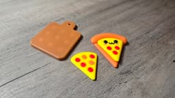 Adorable Pizza Slice - Magnetic Fidget Toy 3d model