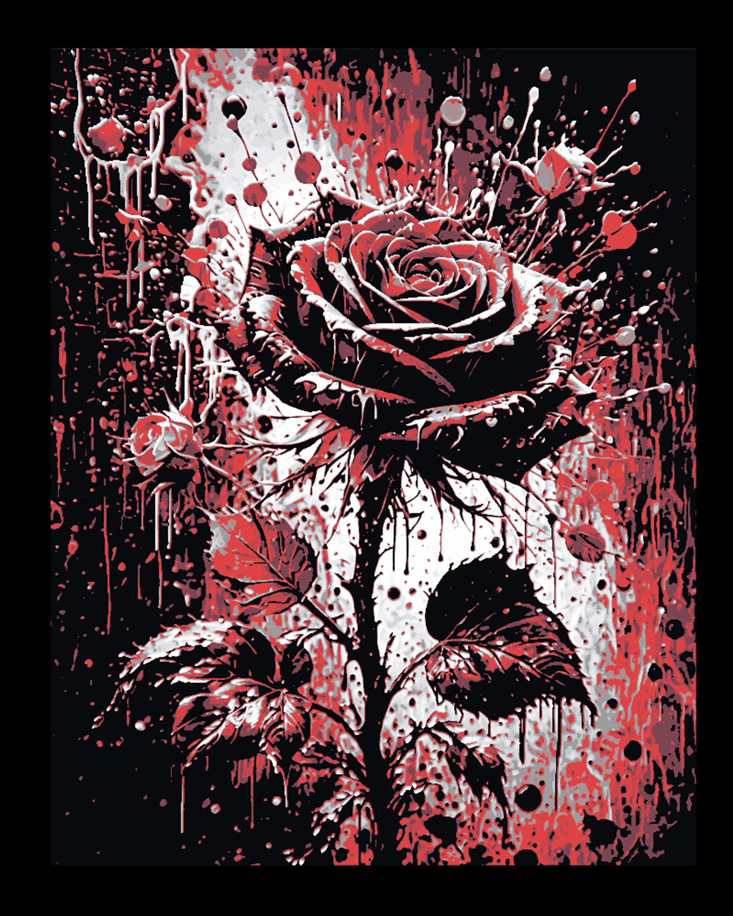 Art Piece - The Painted Rose 3d model