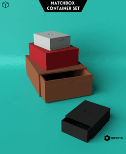 Matchbox Container Set 3d model