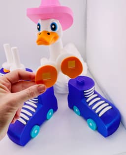 Roller Skates Goose Gear for Porch Goose 3d model
