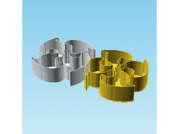 Shuriken 0055, nestable box (v2) 3d model