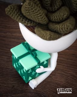 ROBERT PLANT WITH A CHRISTMAS GIFT BOX 3d model