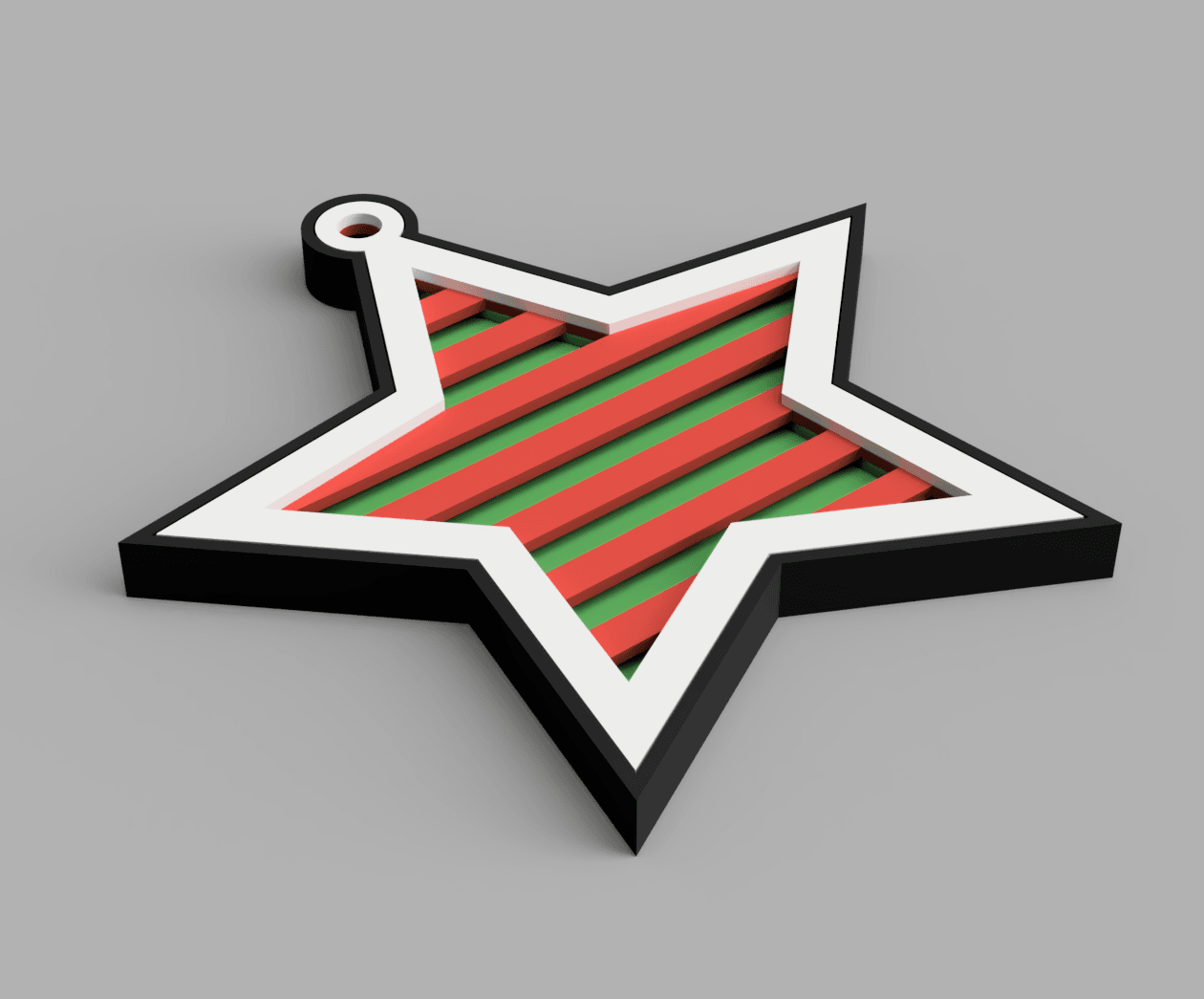 Layered Star Ornament 3d model
