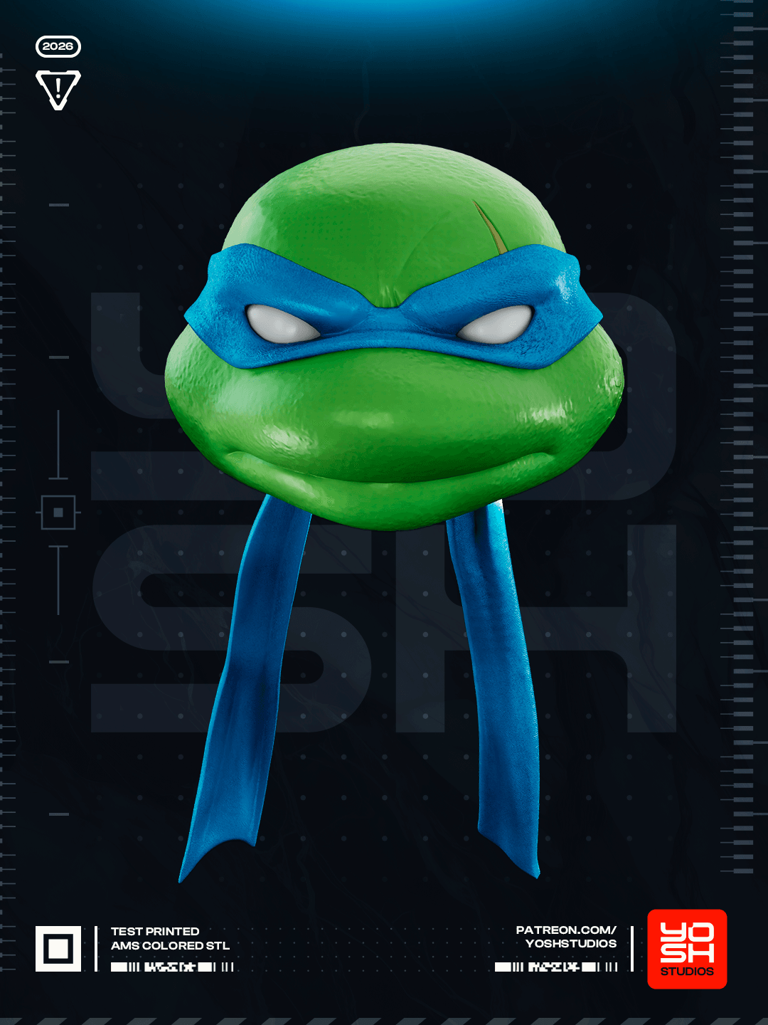 Fort Blue Turtle Helmet 3D Printer STL file 3d model