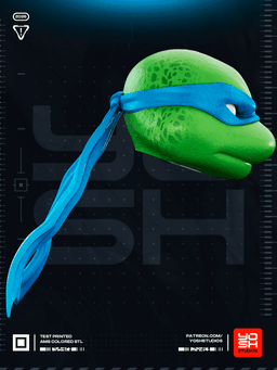 Fort Blue Turtle Helmet 3D Printer STL file 3d model