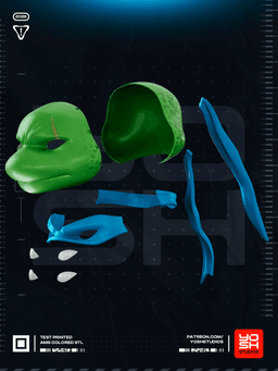 Fort Blue Turtle Helmet 3D Printer STL file 3d model
