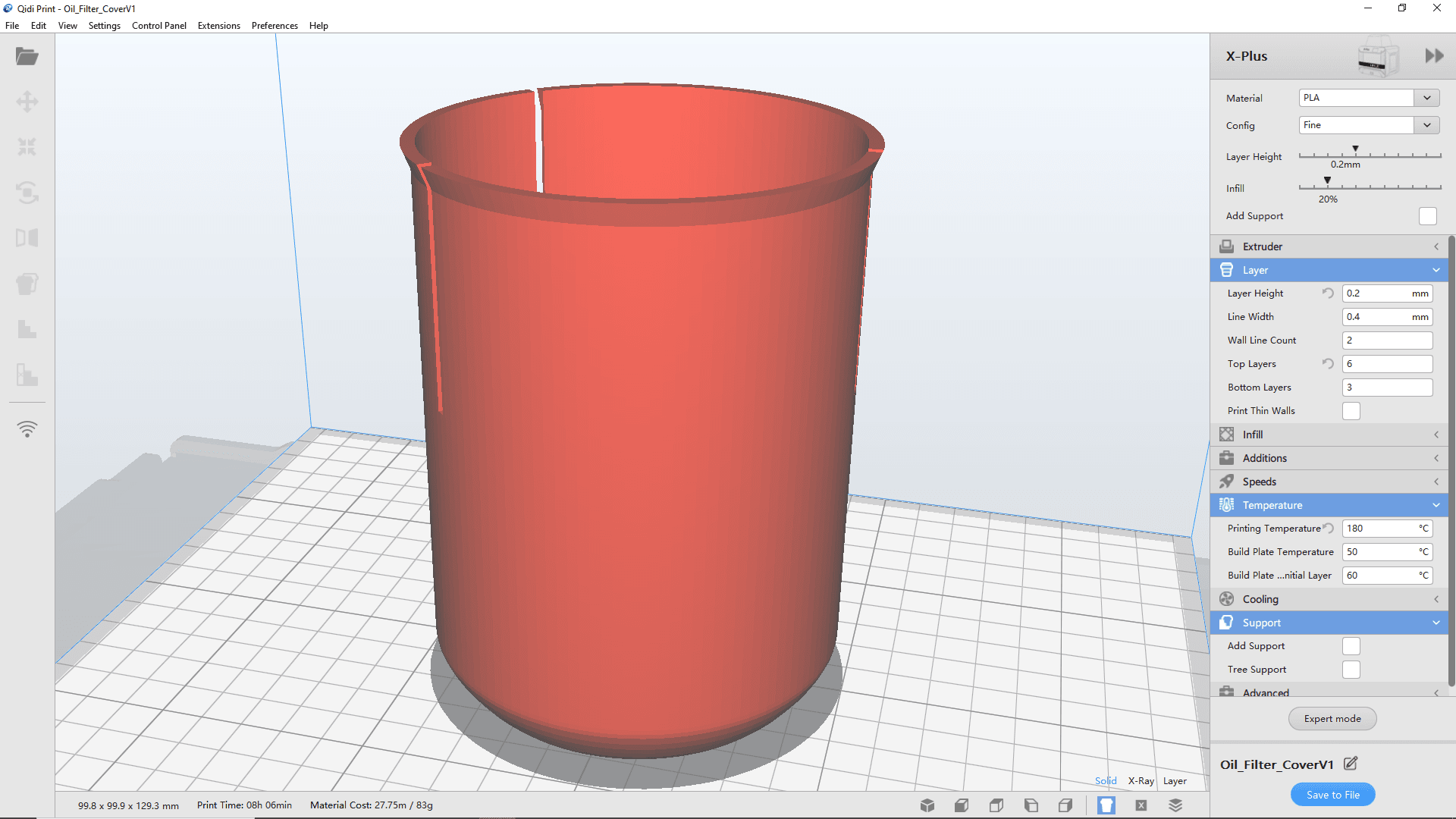 Oil Filter Case 3d model