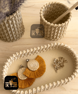Wicker Container Set / No Supports 3d model