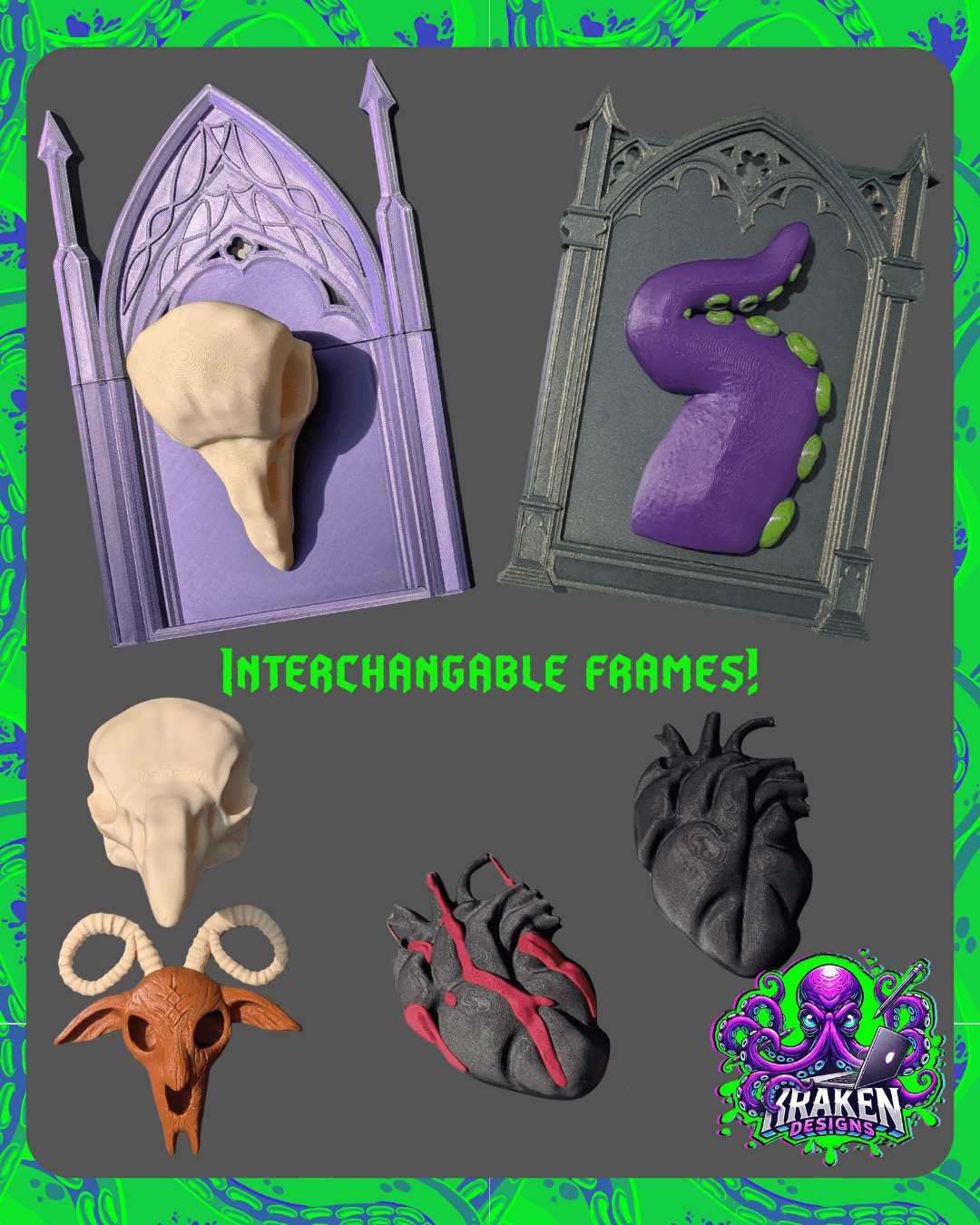 Gothic Interchangeable Frame Set 3d model