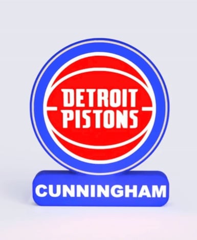 Detroit Pistons Sign - LED Strip Compatible 3d model